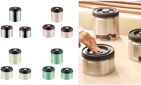 Stainless Steel Airtight Coffee Container Storage Canister Sealed Jar Food Organizer Kitchen Vacuum Box Bean Cans Decor Storage Canisters - Image 2