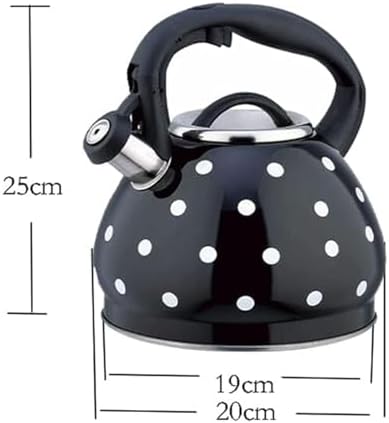 Whistling Teapot 304 Stainless Steel, Tea Kettle Stovetop, Polka Dot Teapots for Stove Top, Whistle Tea Pot with Cool Touch Ergonomic Handle - Image 6