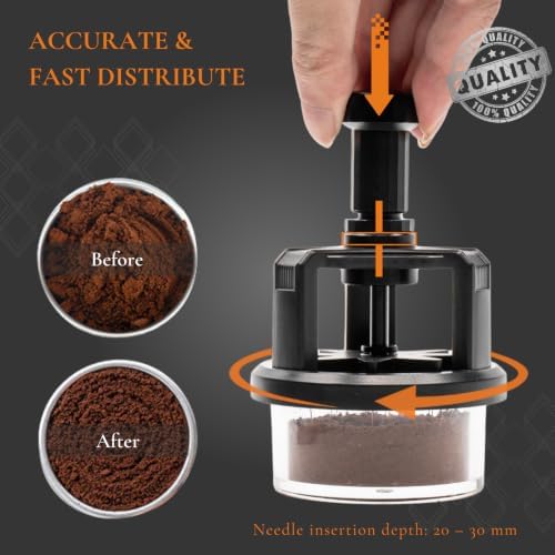 Vandroop Rotary WDT Tool 54mm, Semi-Automatic Espresso Distribution Tool - Image 6