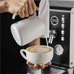 Milk Frothing Pitcher Milk Frothing Pitcher Stainless Steel 20oz/600ML Coffee Frother Cup With Measurement(Steel) - Image 6