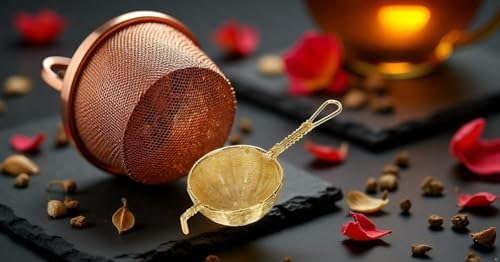 Handmade Copper Tea Infuser & Strainer | Fine Mesh Screen for Loose Leaf Tea/Tea Maker/Teapot | Reusable Tea Screen with Long Handle, Tarnish Protected - Image 5