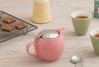 Zero Japan Bee House Round Teapot For One, 15 Oz - Ceramic Tea Pot with Stainless Steel Lid and Infuser, Smooth-Pour Spout, Diswasher and Microwave Safe Tea Pots (Rose) - Image 2