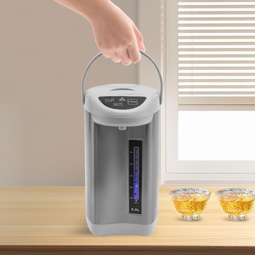 Electric Tea Kettle, 304 Grey 7.87 * 15in Stainless Steel Hot Water Dispenser 4L 750 Watt Removable Water Tank Adjustable Water Temperature for Tea&Coffee - Image 3