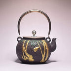 Handmade Cast Iron Tetsubin Teapot 1.2L Uncoated Pig Iron Kettle With Heat Retention For Loose Leaf Tea Brewing - Image 2