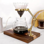 HouseVibe Pour Over Coffee Stand Dripper Holder, Adjustable Brass - Image 5