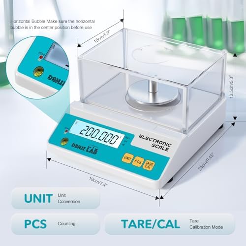 Lab Scale 500g, 0.001g High Precision Electronic Analytical Balance g/lb/oz/dw/ct/dr Laboratory Scientific Scale with Calibration Weight Dual Power Supply Jewelry Scale - Image 4