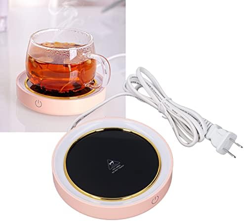 Coffee Cup Warmer, Even Heating Constant Temperature 2 Mode Cup Warmer, Light in Weight LED Night Light Mug Warmer, for Office, Cafe, Home(Pink) - Image 5