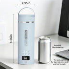 Blue Travel Electric Kettle, LCD Display with 6 Temperature Settings, 304 Stainless Steel, 450ml/15.2oz, Auto Shut-Off and Boil-Dry Protection, Compact Portable Electric Kettle - Image 7