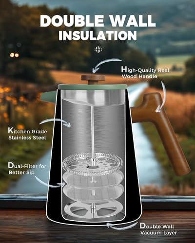 POLIVIAR French Press Coffee Maker, 34 oz - Image 2