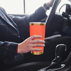 20 oz Tumbler Bulk Stainless Steel Tumblers with Lids and Straws Orange - Image 6