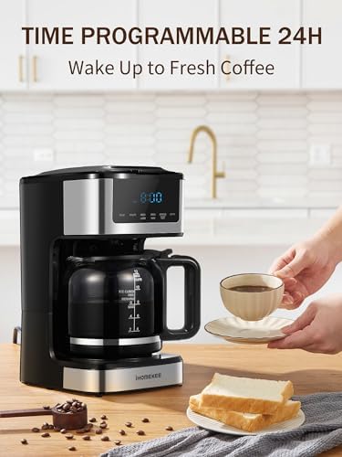Ihomekee Coffee Maker, Programmable Drip Coffee Machine 12 Cup - Image 2