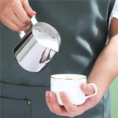 350ml/600ml (12oz/20oz) Milk Frothing Pitcher Steaming Pitchers Stainless Steel Coffee Latte Art Jug Cup with Pen,12oz(600ml (20 oz)) - Image 4