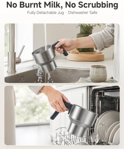 AMZCHEF 5-in-1 Milk Frother and Steamer with IH Heating & Adjustable Temp - Image 6