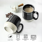 Hasense Coffee Mugs Ceramic, 15 oz Large Coffee Cups with Handle for Home and Office, Latte Mugs Set for Coffee, Tea, Hot Cocoa, Mocha, Black Coffee Cup Gift for Dad Mom, Dishwasher Microwave Safe - Image 6