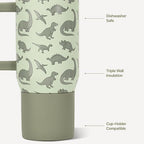 HydroJug Traveler 20oz Kids Insulated Tumbler with Handle, Dinosaur - Image 3