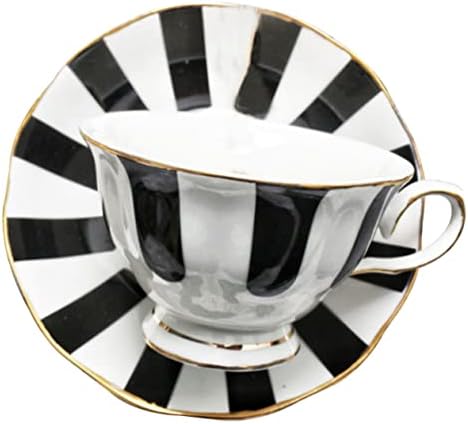 UPKOCH Polka Dot Cup and Saucer Set Ceramic Coffee Cup with Matching Dish European Style Mug for Latte Cappuccino Tea Milk 5.51 X 5.51 X 2.95 in by UPKOCH