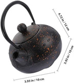 VICASKY Cast Iron Teapot Japanese Tetsubin Tea Kettle 0.4l Metal Water Kettle Vintage Iron Teaware for Home and Tearoom Use - Image 2