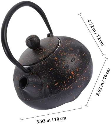 VICASKY Cast Iron Teapot Japanese Tetsubin Tea Kettle 0.4l Metal Water Kettle Vintage Iron Teaware for Home and Tearoom Use - Image 2