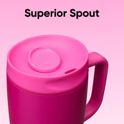 Owala SmoothSip Slider Stainless Steel Insulated Travel Mug with Handle, 100% Leak Proof, For Hot and Cold Drinks, Travel Friendly with Sliding Lock Lid, 24 oz, BPA Free, Leak Proof, Read My Lips - Image 5