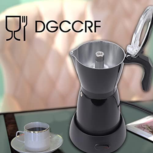 Asixxsix Electric Espresso Maker, 300ML 6 Cup mocha Pot Italian Coffee Maker Portable Cuban Coffee Maker Coffee Percolator, Camping mocha Coffee Pot for mocha Cappuccino Latte, 550W 110V - Image 4