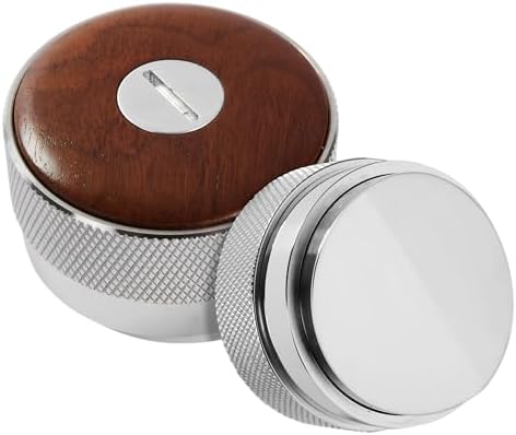 51mm distributor called Adjustable Depth espresso leveler Compatible with 51MM Machine Accessories The coffee leveler Made of Stainless Steel and Walnut wood by Lookingforwardtoeveryshot%EF%BC%81