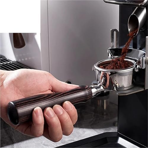 Brown Wood Handle Bottomless Portafilter - Image 3