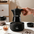 Bincoo Double Valve Moka Pot 2 Cups,Stovetop Espresso Maker,Italian Coffee Maker for Home and Camping (Black) - Image 4