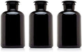 Infinity Jars 2L (68 Fl oz) Black Ultraviolet Blocking Glass Apothecary Jar Airtight Smell‑Proof Refillable Container for Herbs, Spices, Tea & Essential Oils 3-Pack by InfinityJars