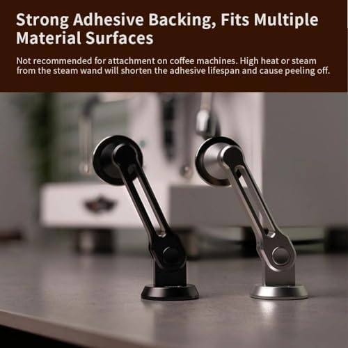 watchget Magnetic Bracket for Puck Screen V2, Aluminum Alloy Espresso Shower Screen Holder Rack, Automatic Adsorption for Puck Screens, Compatible with Most Reusable Coffee Filter, Black - Image 4