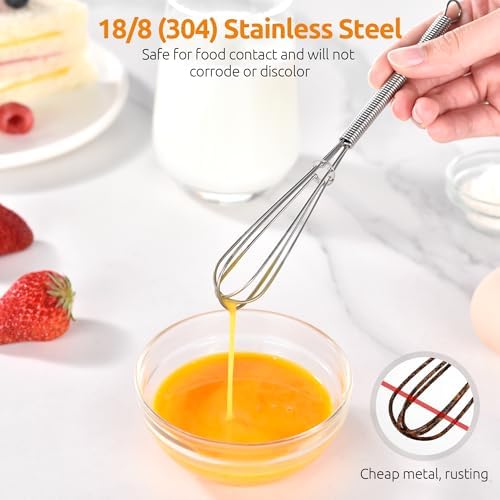U-Taste 18/8 Stainless Steel 18/8 Stainless Steel 3.35in 30 Mesh Kitchen Food Sieve (Aqua Sky) and 18/8 Stainless Steel 7" Mini Whisk for Cooking - Image 7
