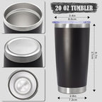 20oz Tumbler Insulated Coffee Tumblers with Lid Stainless Steel Mix 12P - Image 3