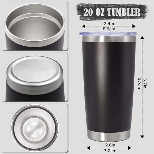 20oz Tumbler Insulated Coffee Tumblers with Lid Stainless Steel Mix 12P - Image 3