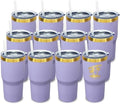20 oz Tumbler Bulk Stainless Steel Tumblers with Lids and Straws Lilac by MetalyaTumblers