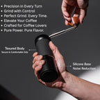 Manual Coffee Grinder – 7 Star Stainless Steel Burr, 36 Adjustable Grind Settings, Foldable Hand Crank, Portable Manual Espresso & Burr Coffee Grinder, Non-Slip Grip, 30g Capacity- Black - Image 3