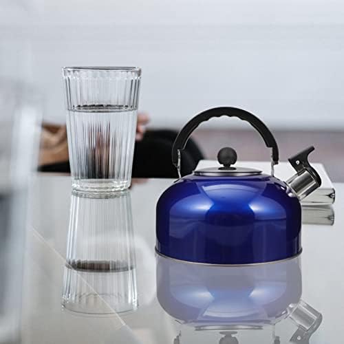 STOBAZA Whistling Tea Kettle Stainless Steel Stove Top Boiling Kettle with Ergonomic Handle for Tea Coffee Water and Daily Home Kitchen Use 2.10 Quart - Image 2