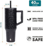 Elemental Spill Proof 40oz Insulated Tumbler with Handle & Straw Travel Mug - Image 2