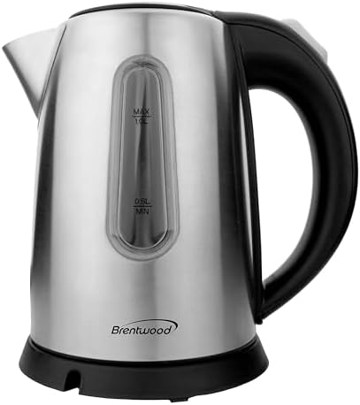 1 Liter Stainless Steel Cordless Electric Kettle – Fast Boil Hot Water Heater with Auto Shut-Off, BPA-Free, 360° Swivel Base, for Tea, Coffee & Instant Meals (Silver) - Image 3