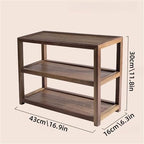 3-Tier Solid Wood Coffee Mug Display Rack, Kitchen Cabinet Storage, Multi-Functional Seasoning, Cup Holder for Kitchen, Office or Living Room - Image 2