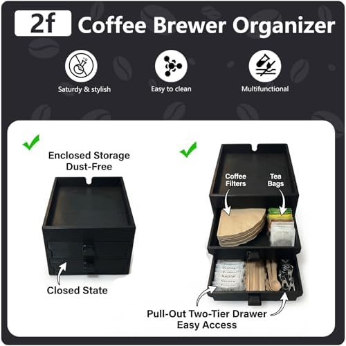 Coffee Brewer Organizer for Fellow Stagg Kettle,Two-tier design - Image 3