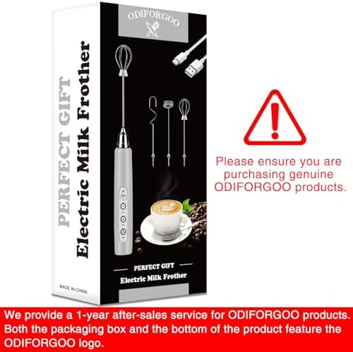 Rechargeable Milk Frother Handheld, Electric Foam Maker Coffee Frother Wand, Detachable With 3 Stainless Whisks, Drink Mixer for Lattes, Cappuccino, Matcha, Egg, No Stand, Silver - Image 2