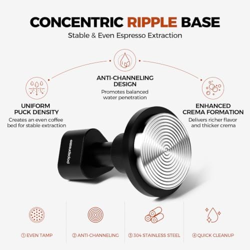 58.35mm Espresso Tamper, Impact Design Coffee Tamper with Sound Feedback, 3 Spring Loaded Coffee Tamper with Interchangeable 15lb/30lb Springs, Calibrated Tamper for 58mm Portafilter(High) - Image 4