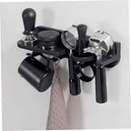 Wall Mounted Espresso Organizer for 51mm Coffee Machines Black ABS - Image 5