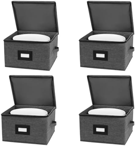 Mayniu 12" Plate Storage containers, Hard Shell Dish Storage Containers by Mayniu