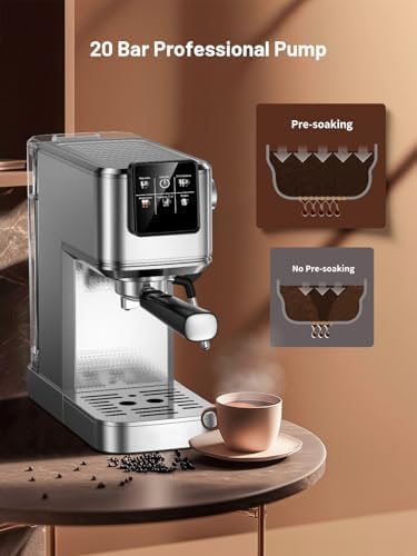KEENSTAR 20 Bar Espresso Machine with Rapid Cold Brew, Compact Coffee Maker for Hot and Cold Cappuccino, Latte, Stainless Steel, 1200ml Removable Water Tank - Image 2