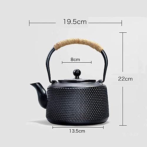 Teapot 1600ML Large Japanese Cast Iron Teapot With Stainless Steel Infuser/Filter, Antique Small Dot Tetsubin Tea Kettle As Gift Black - Image 3