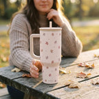 Fall Maple Leaf Stainless Steel Tumbler with Handle 40 Ounces Insulated, Travel Cup for Women Girls Friends Teens - Image 7