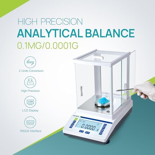 LICHEN Lab Scale High Precision Scale Accuracy 0.0001g Lab Digital Analytical Balance Electronic Balance for Laboratory Pharmacy Jewelry (120g, 0.1mg) - Image 2