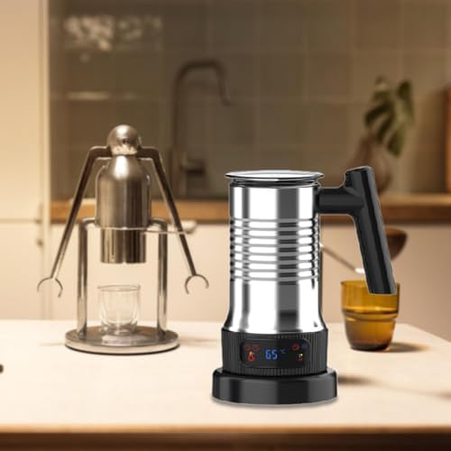 Electric Milk Frother Large Capacity Automatic Steamer Hot Cold Milk Stainless Steel Jug with Nonstick Coating Suitable for Home Use - Image 2