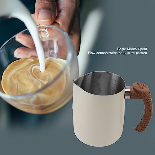 Milk Frothing Pitcher, 34oz Steaming Cup with Measurement Scale - Image 3