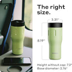 BOBBER 16 oz Stainless Steel Travel Mug Leak-Proof, Spill-Proof, Vacuum Insulated Coffee Tumbler for Car, Men Dishwasher Safe, Fits Car Cup Holder, Keeps Hot for 8 Hours (Green) - Image 6